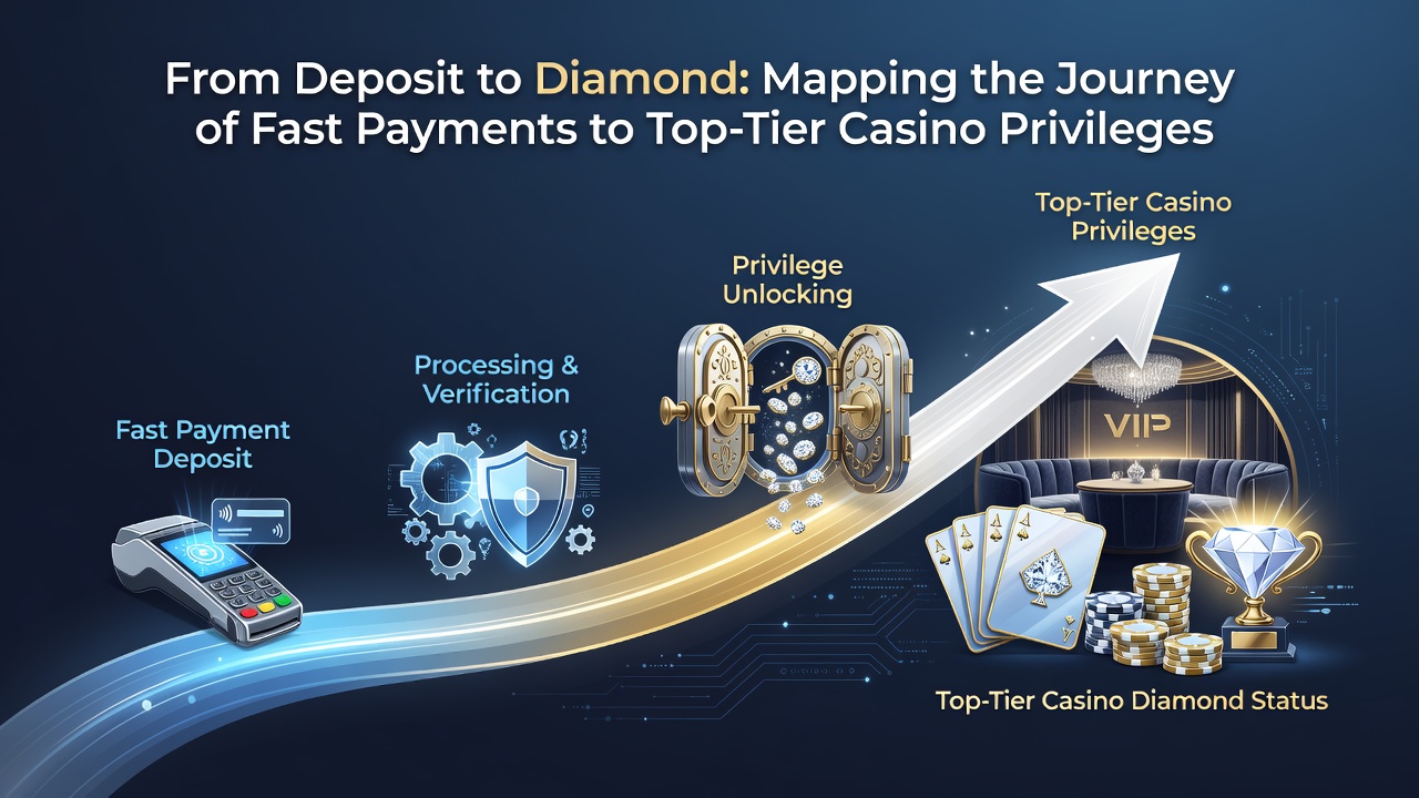 Diagram dat de progressie van basisspeler naar diamant VIP illustreert via betalingsdata
