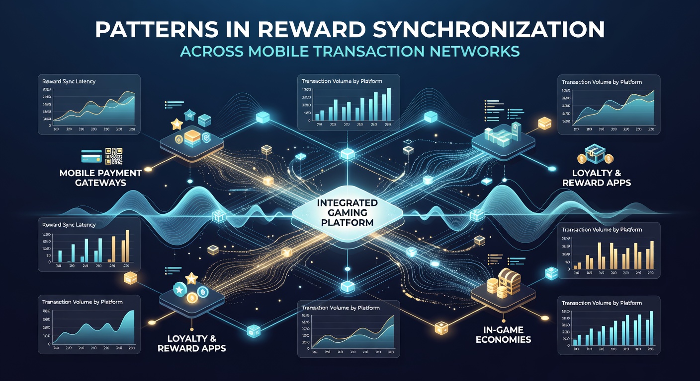 Grafiek van beloningsynchronisatiepatronen over mobiele netwerken in gaming ecosystemen