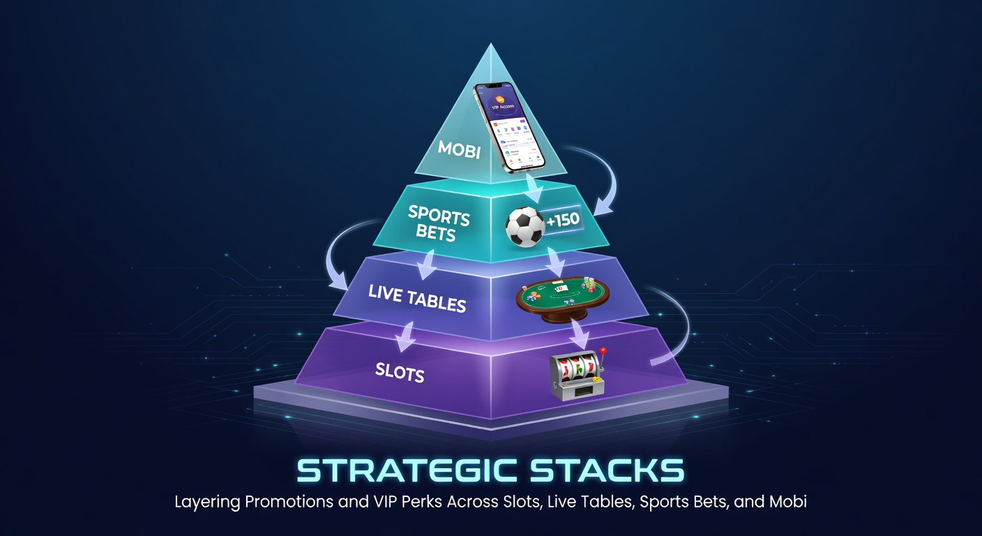 Voorbeeld van een VIP-dashboard met gestapelde promoties over slots, live games, sport en betalingen, inclusief grafieken van progressie