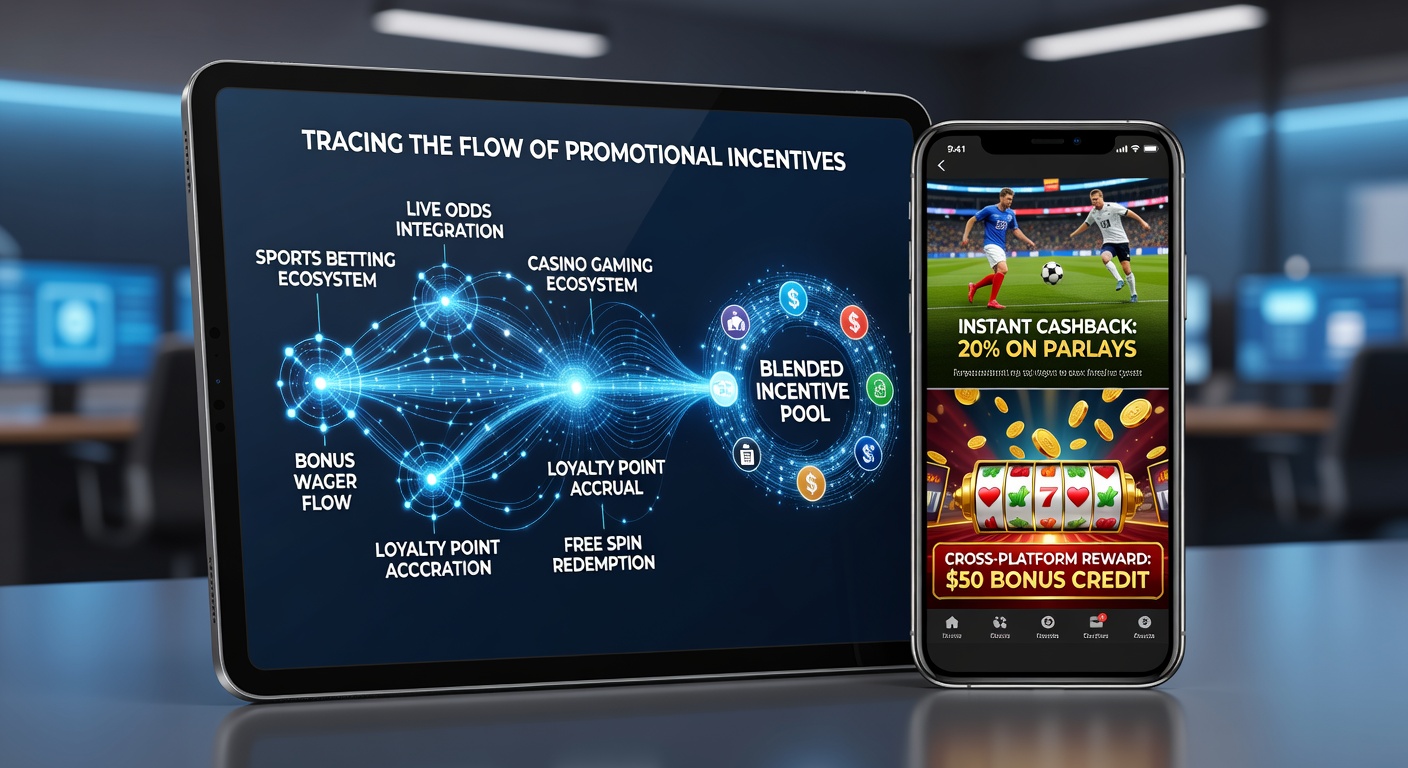 Illustratie van promotionele incentives die stromen door mobiele sport- en casino apps